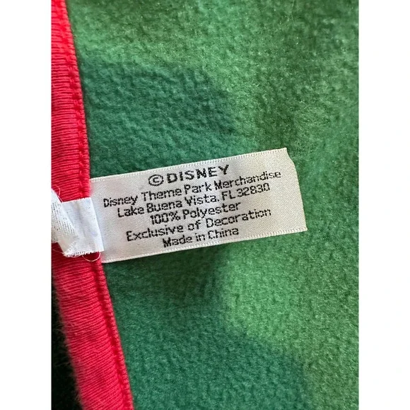 Disney Parks Green Red Trim Happy Holidays Blanket Mickey Minnie Friends Fab 5